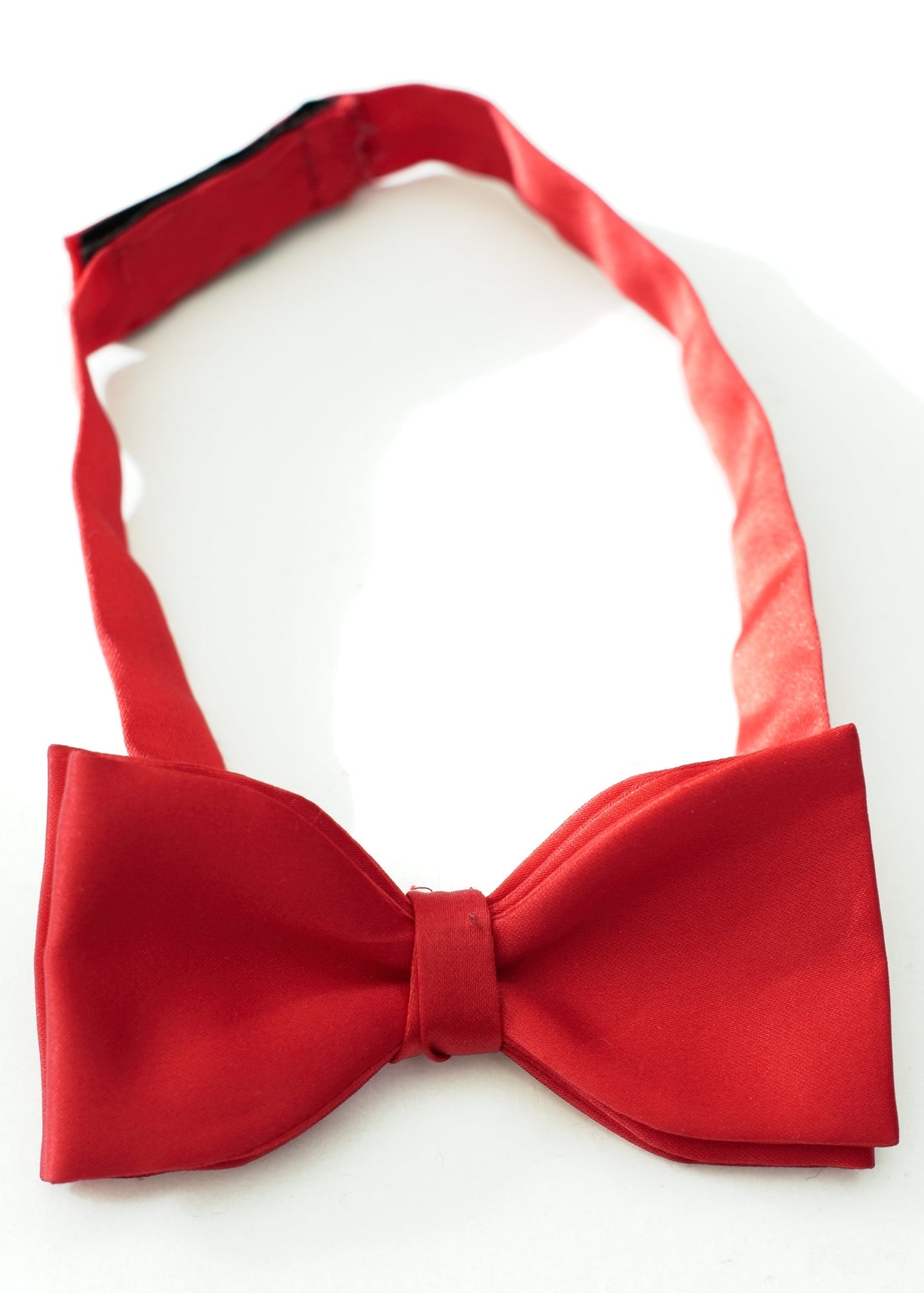 Red Satin Pre-tied Tie Bow Tie