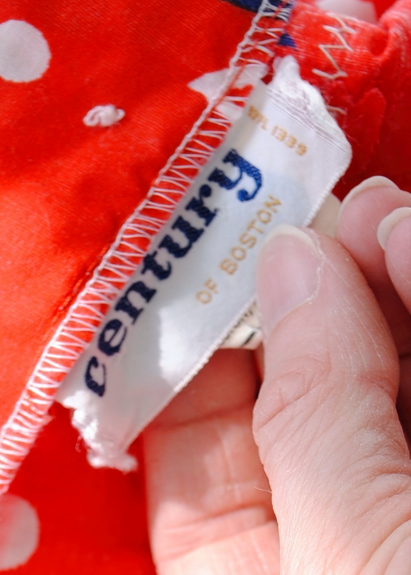Vintage 70s Red White & Blue Nautical Print Maxi Pencil Skirt