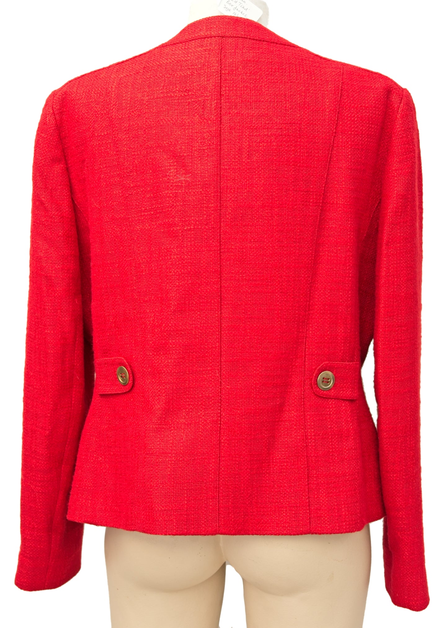 1980s Red Cropped Box Jacket • Vyella • UK18
