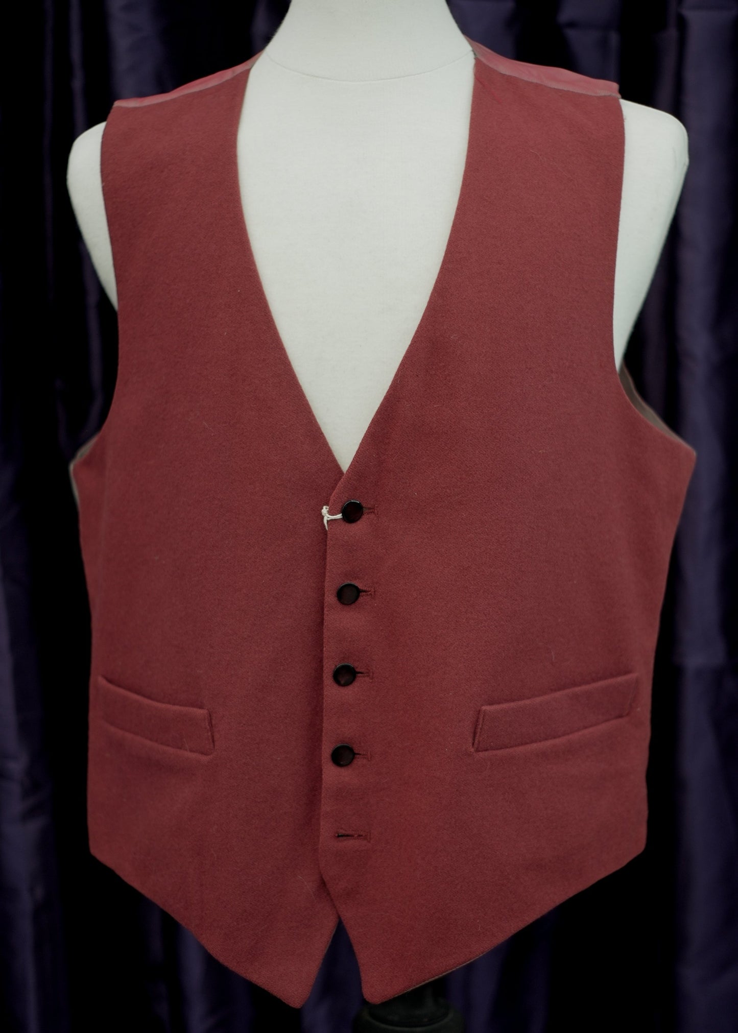 Vintage Pinky Rust Colour Wool Waistcoat • Horne Brothers
