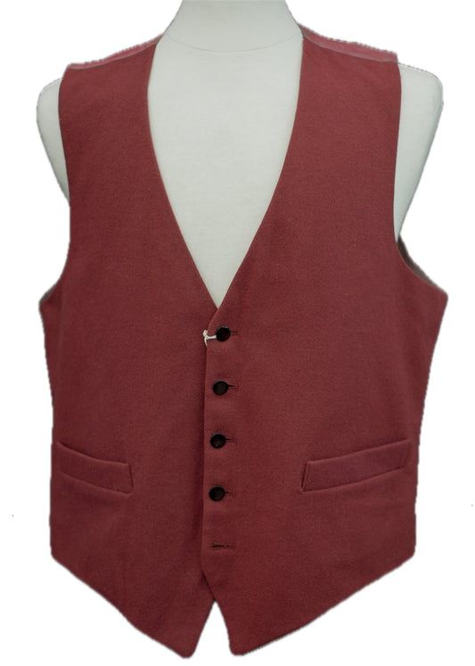 Vintage Pinky Rust Colour Wool Waistcoat • Horne Brothers