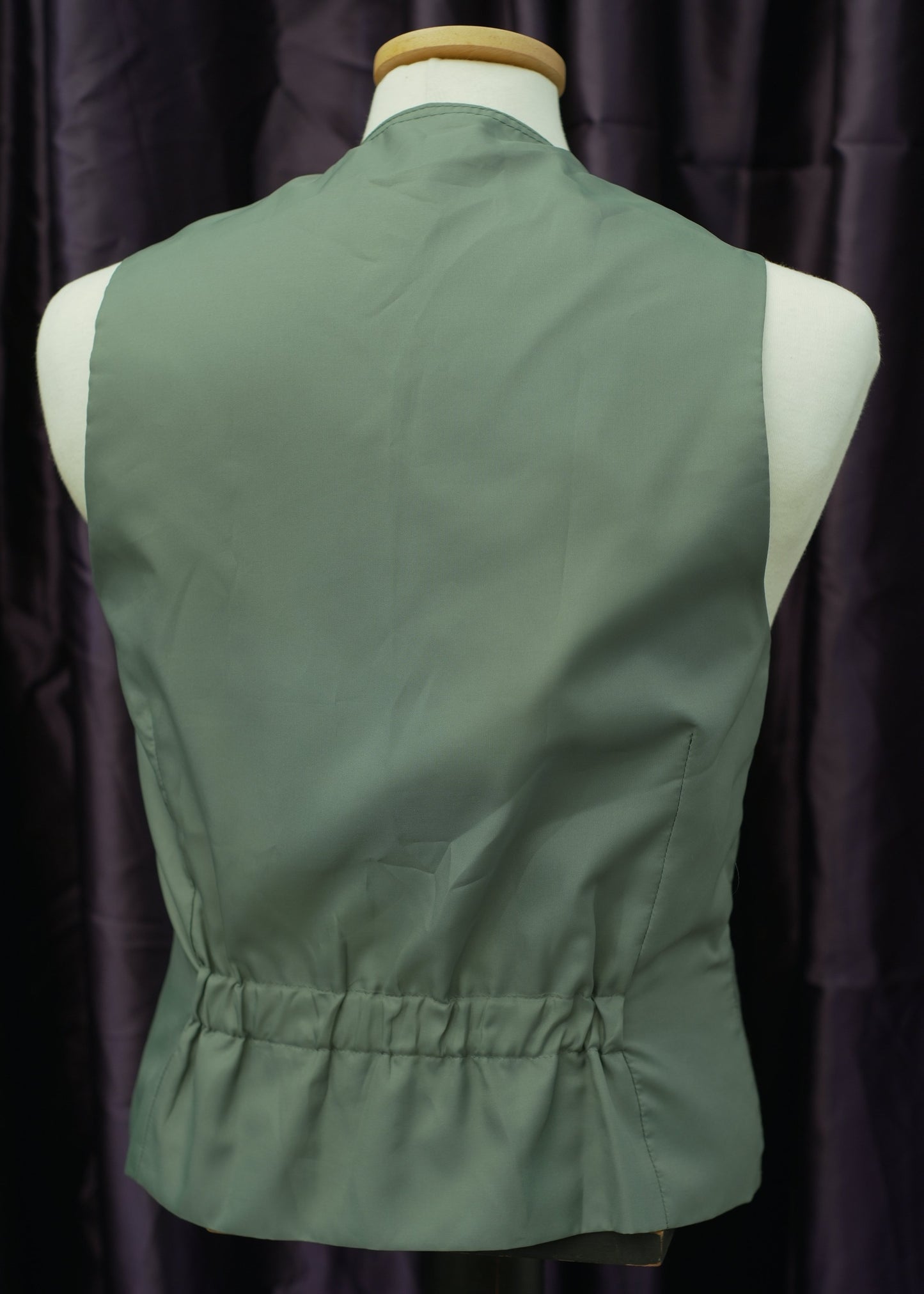 Vintage 1970s Sage Green Waistcoat • 36”