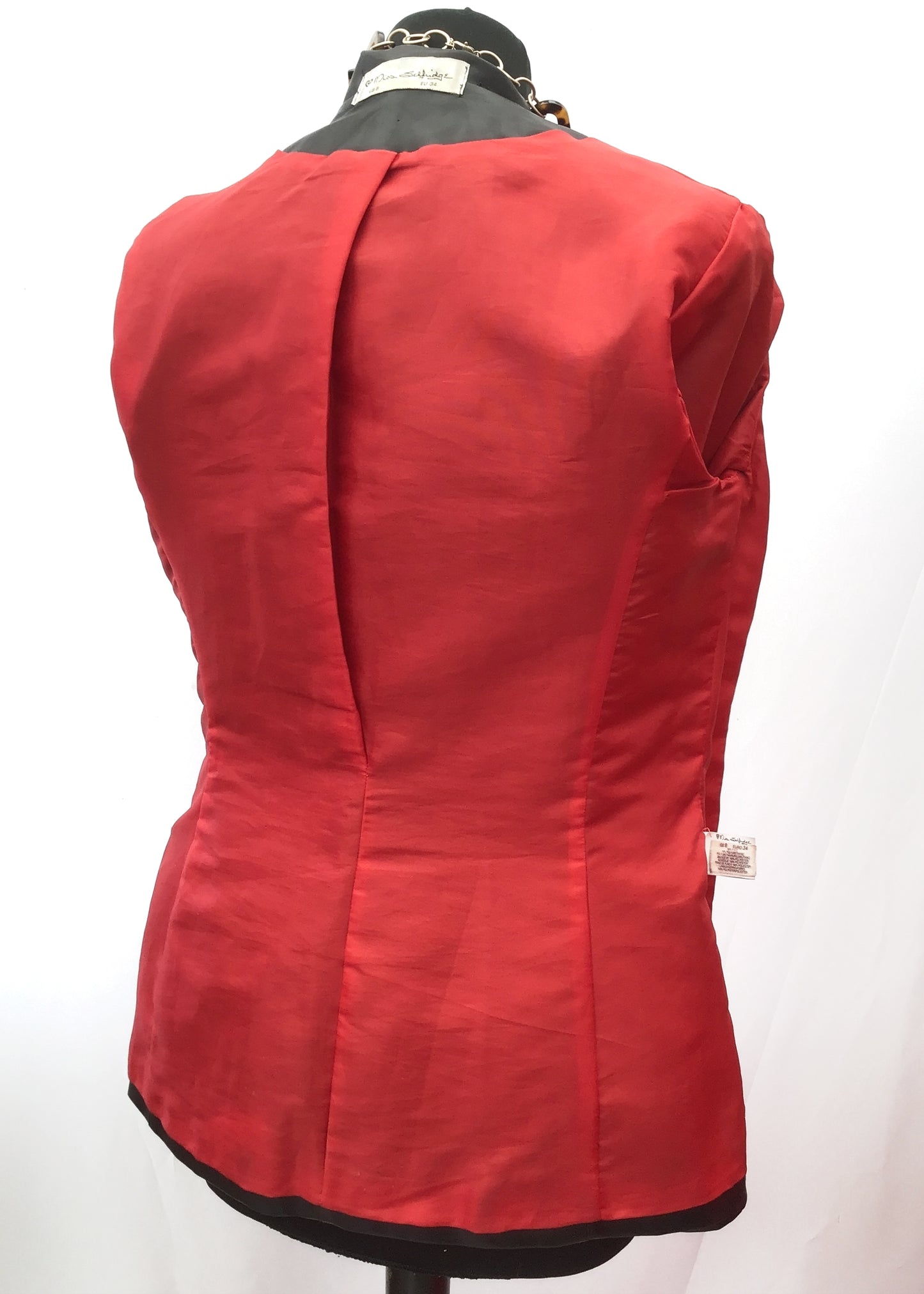1990s Miss Selfridge Black Faux Leather Rubbery Jacket Blazer Coat • 34"