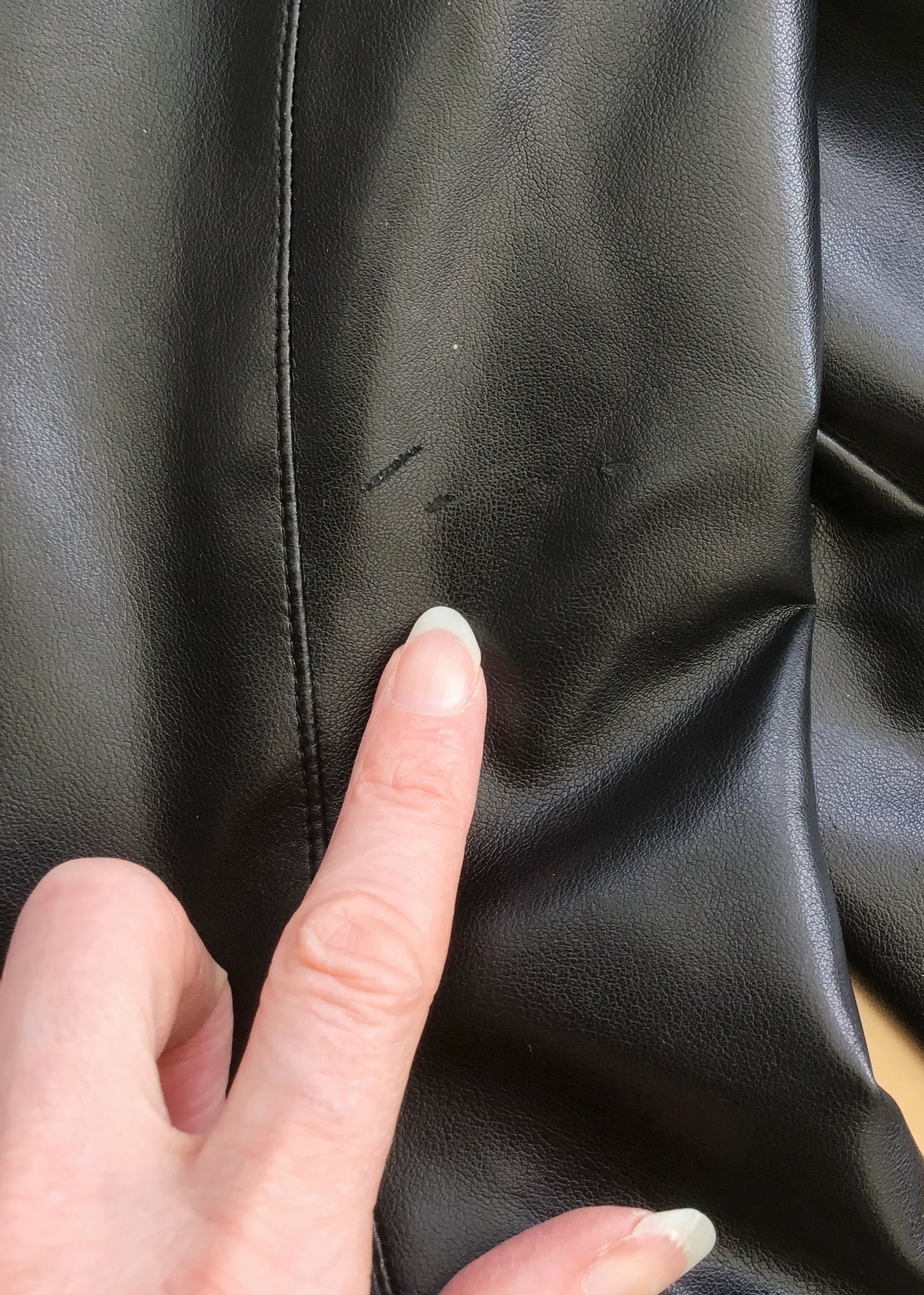 1990s Miss Selfridge Black Faux Leather Rubbery Jacket Blazer Coat • 34"