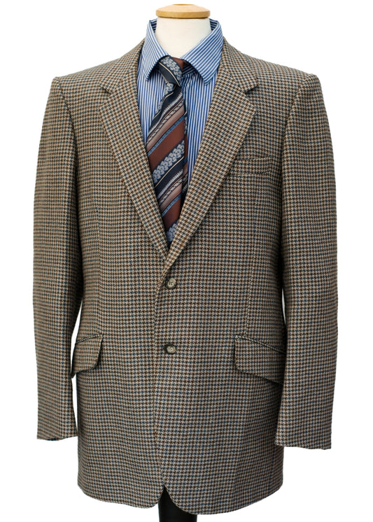 vintage 70s houndstooth tweed blazer by Shiffer Hillman of Toronto Canada