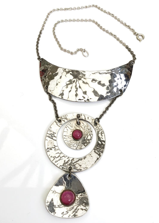 vintage 70s Modernist Moda of Malta Bib Necklace
