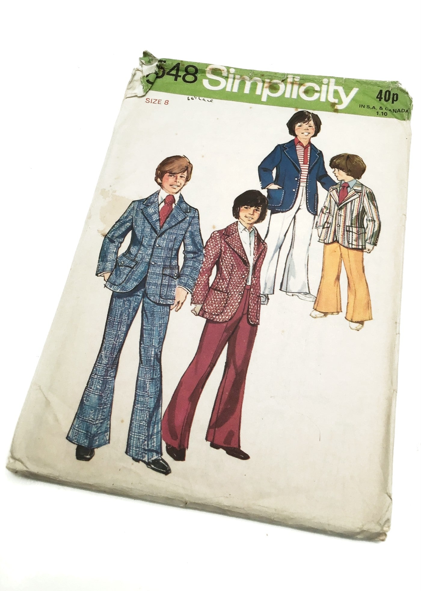 1970s Vintage Simplicity #5548 Dressmaking Pattern • Boys' Suit