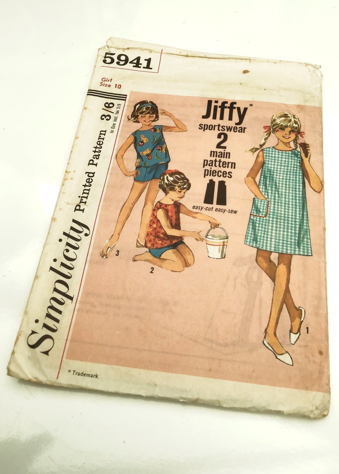 1960s Vintage Simplicity #5941 Dressmaking Pattern • Girls' Sportswear