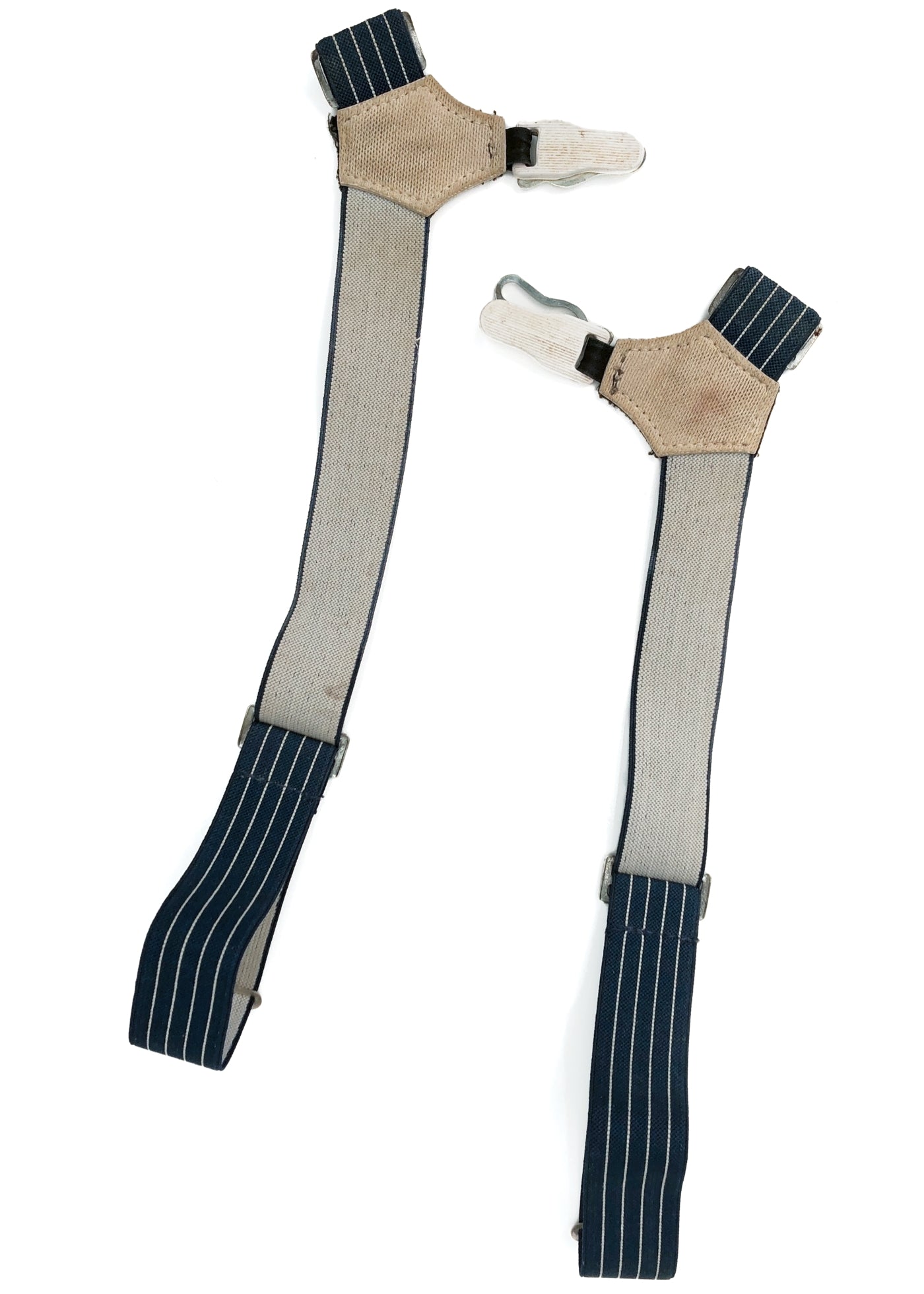 Vintage Men's Sock Suspenders Garters • Blue Elasticated