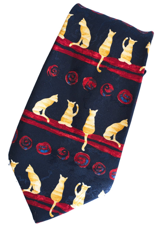ginger cats silky necktie from marks and spencer