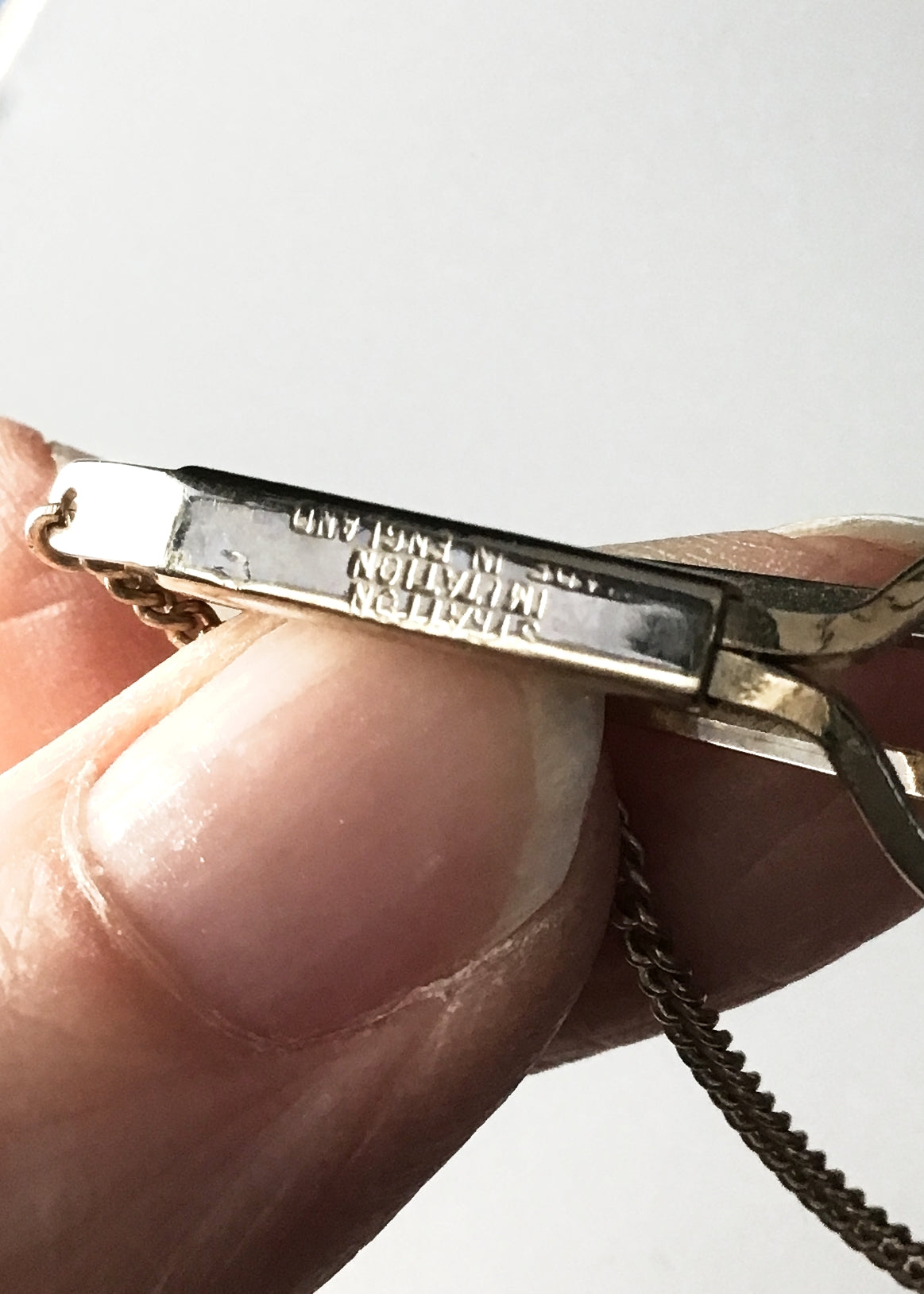 Vintage 40s Stratton Tie Clip with Chain