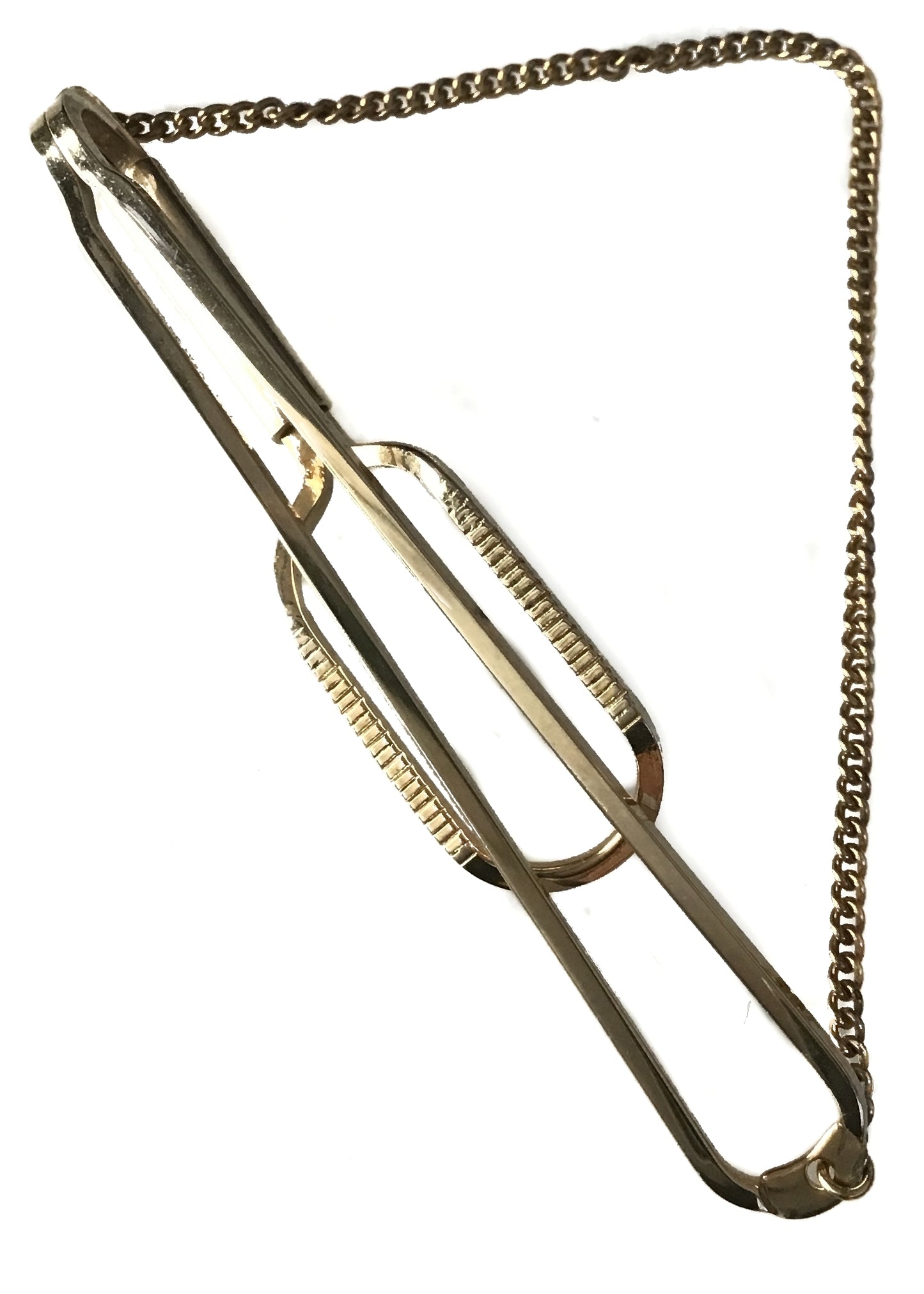 Vintage 40s Stratton Tie Clip with Chain