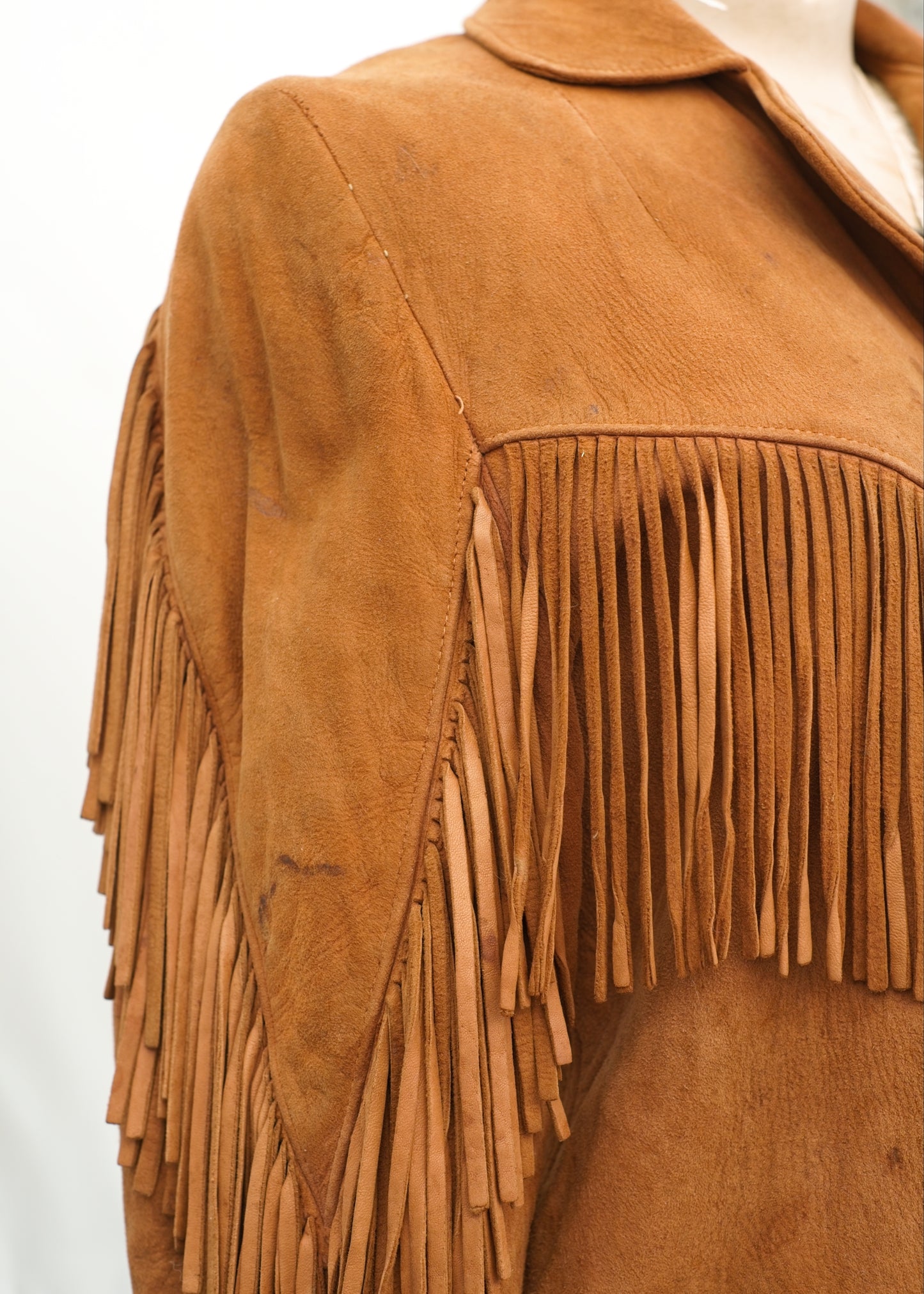 Vintage Western Buckskin Suede Fringed Jacket • Canadian