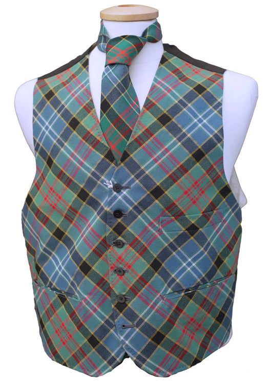 vintage paisley tartan waistcoat, 40 chest