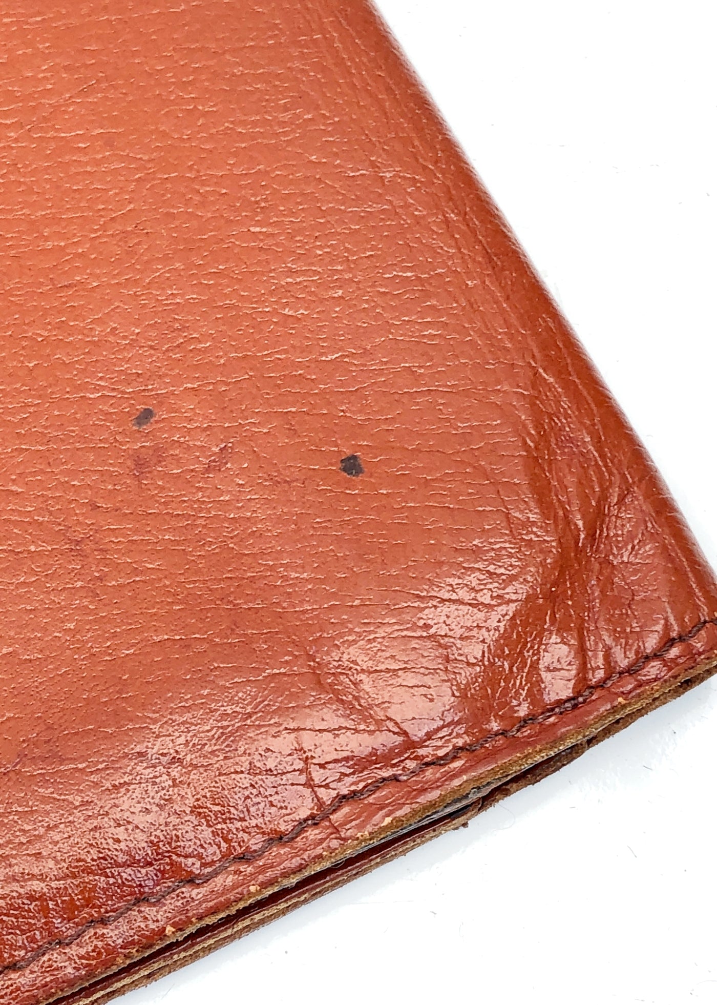 Vintage 50s Tan Brown Leather Travel Wallet
