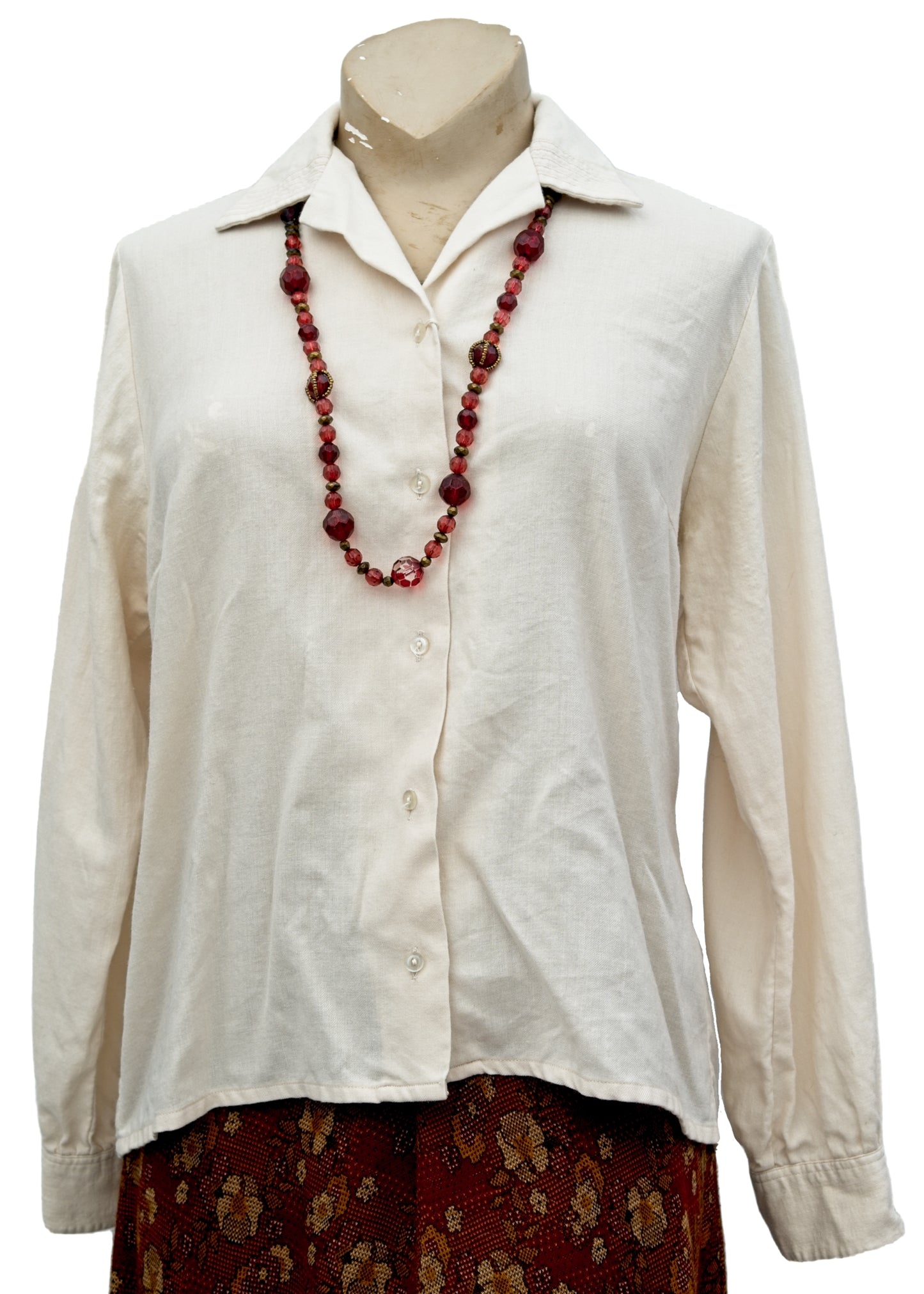 Vintage 60s Cream Wool Blouse • Viyella