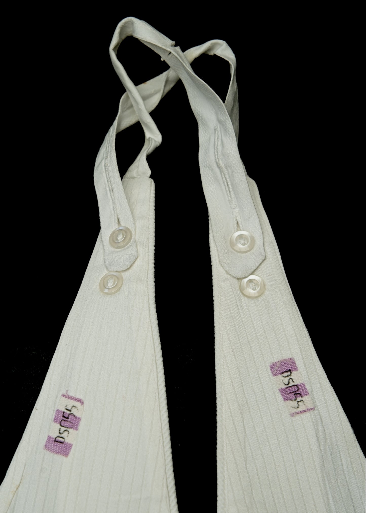 Vintage Welmar White Marcella Backless Waistcoat • 40" • Stained