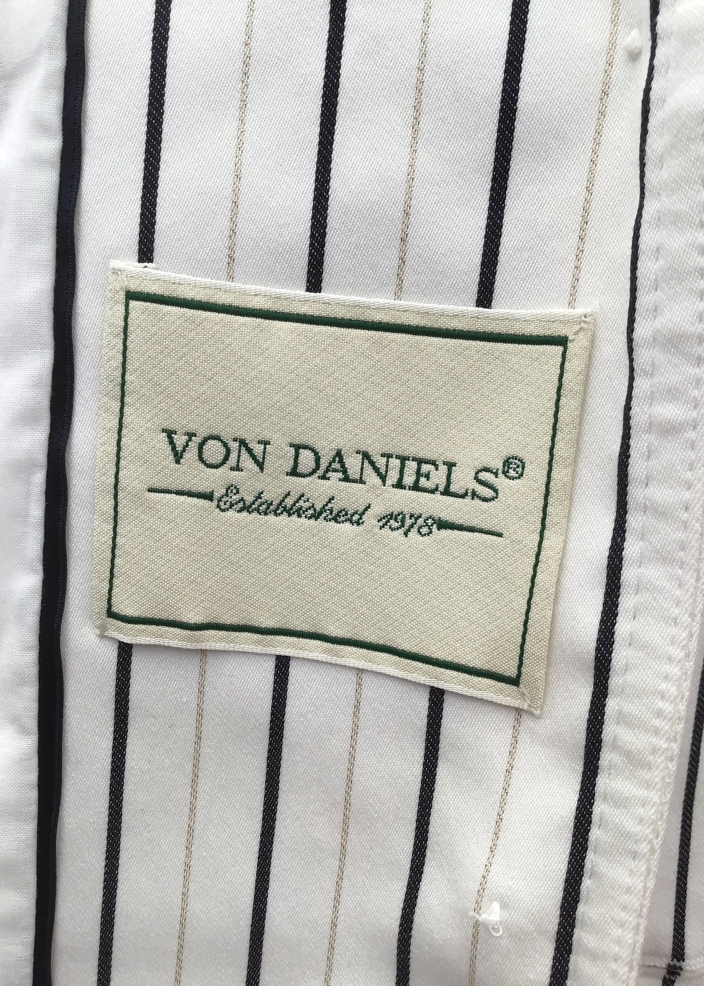 1990s Women's White Striped Boating Blazer Jacket Cotton • GoldTone Buttons