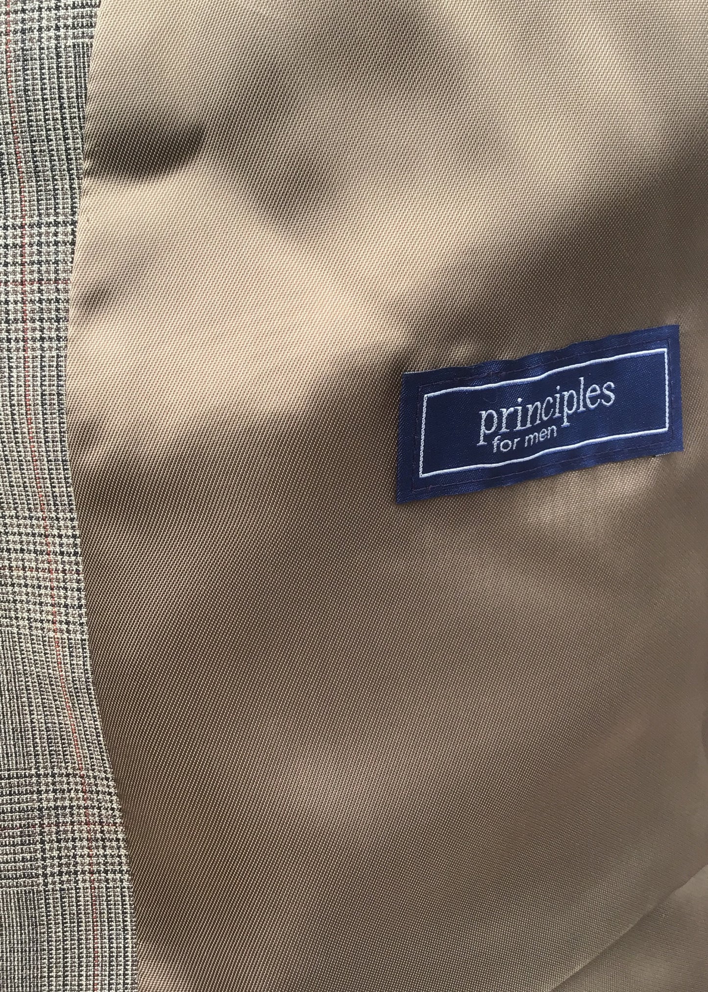 1970s Prince of Wales Check Waistcoat by Principles 38”