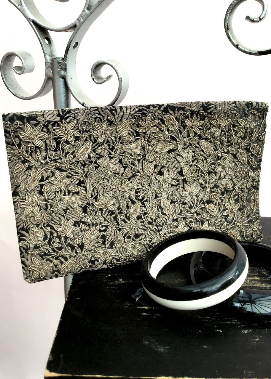 1940s vintage zardozi clutch purse