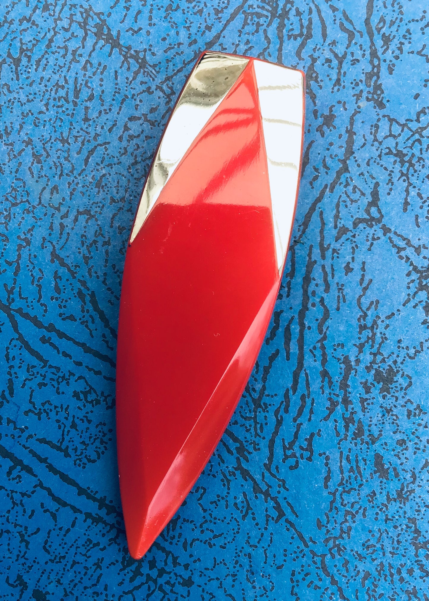 Deco Vintage Red Glass Dress Clip by A.R.