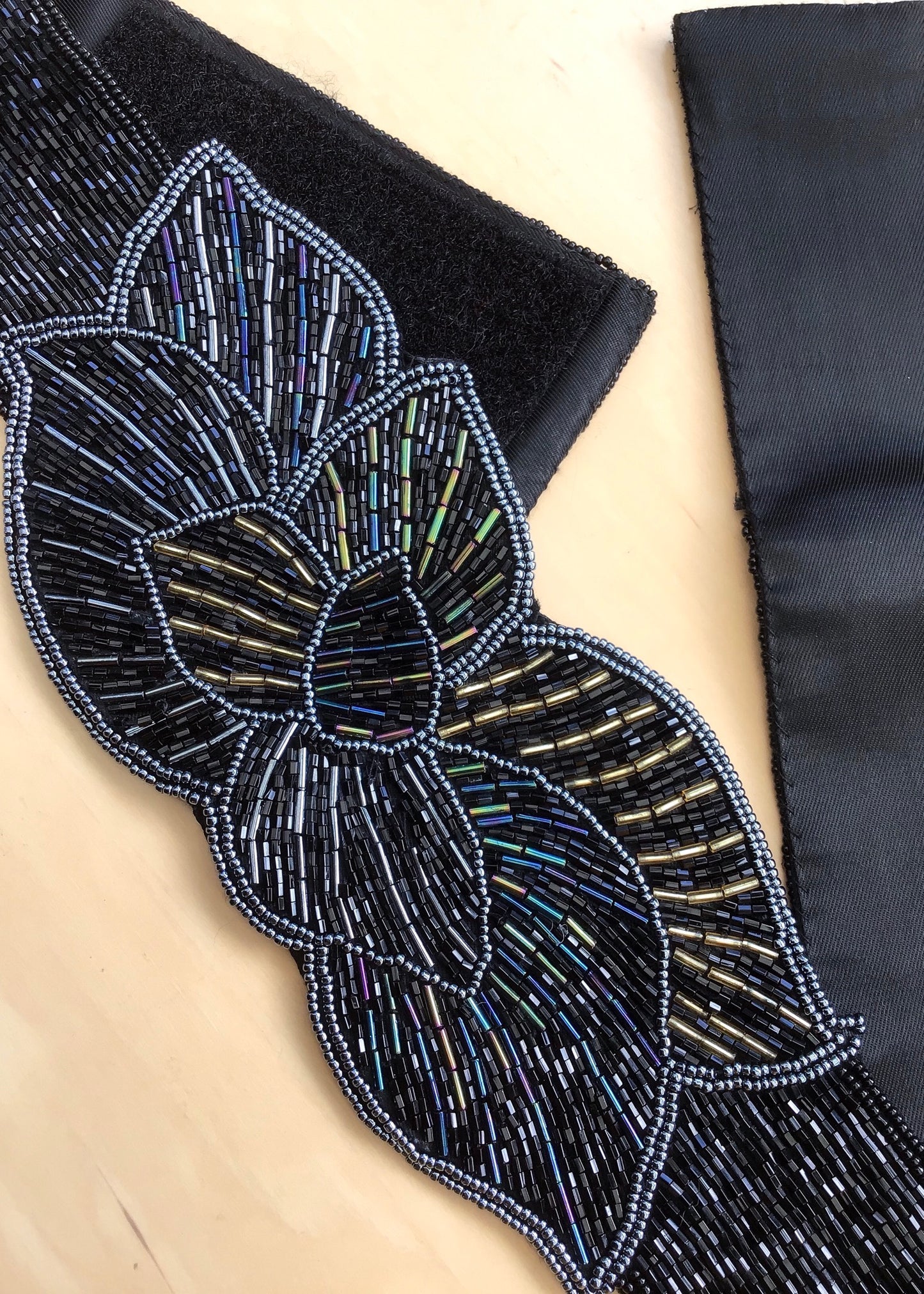 Fully Beaded Cummerbund Cincher Belt