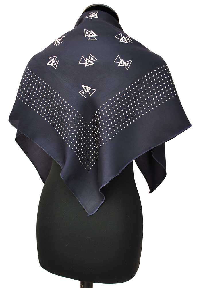 vintage 40s rayon polka dot scarf