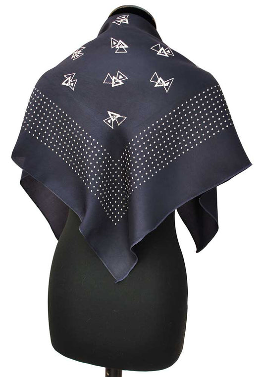 vintage 40s rayon polka dot scarf