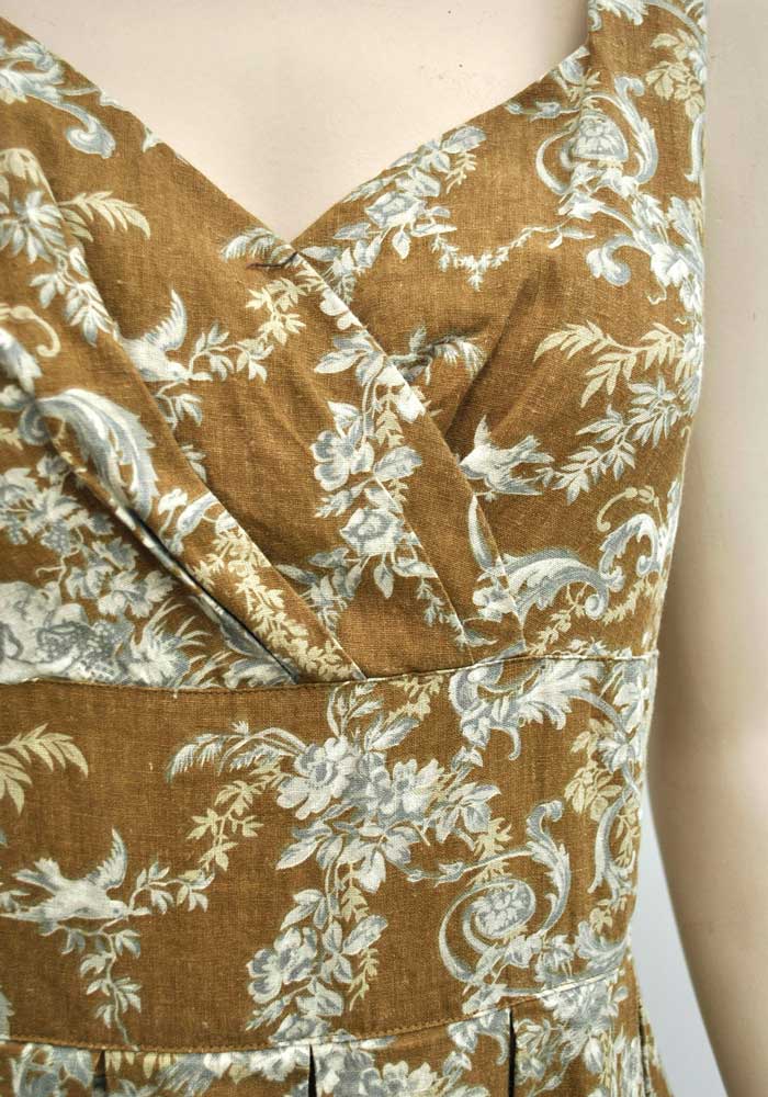 vintage barkcloth summer dress