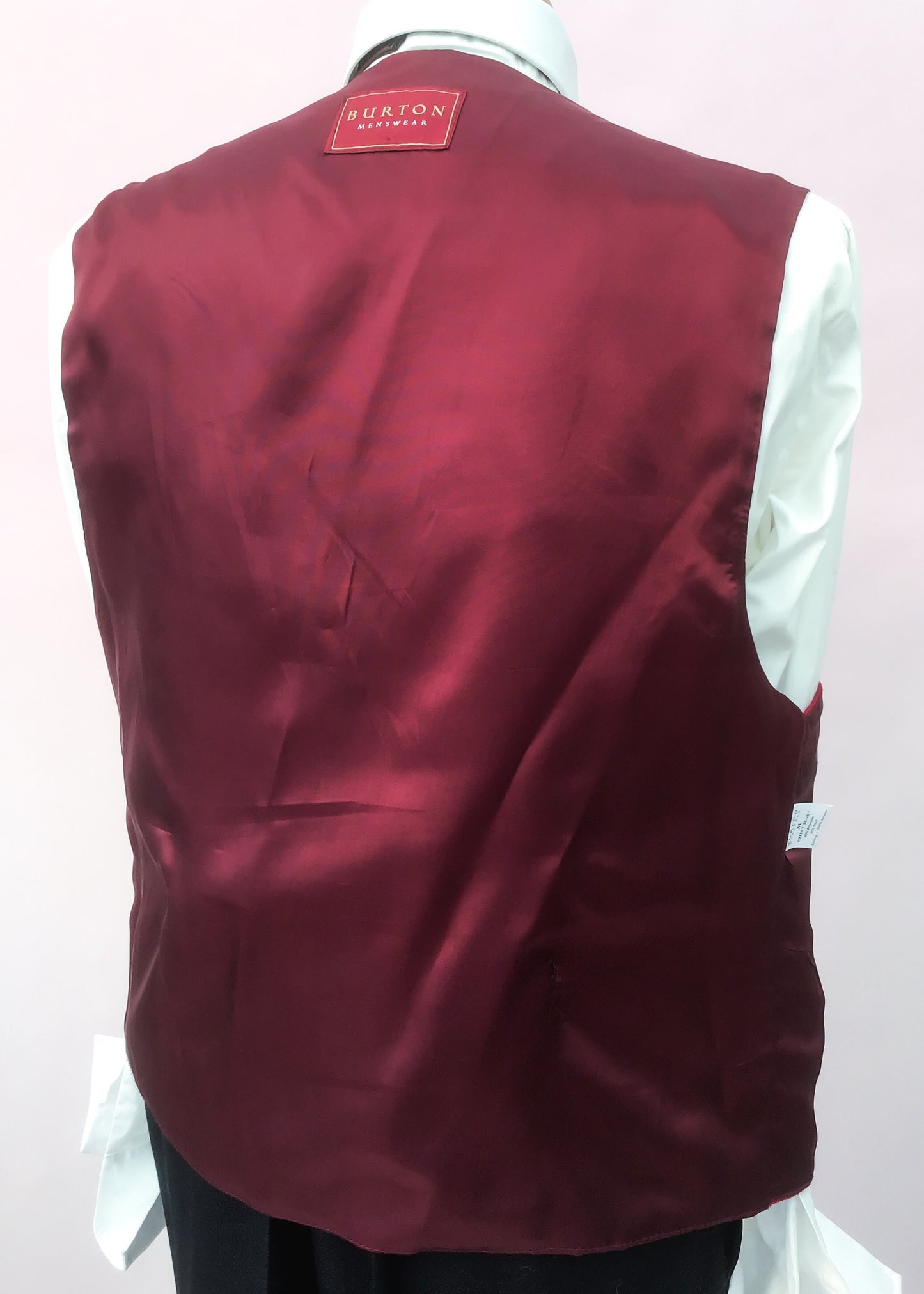 Vintage Burton Wine Colour Wool Waistcoat