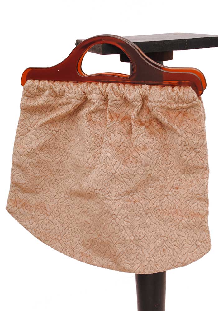 1960 Vintage Peach Dralon Knitting Bag with Plastic handles – Top Notch  Vintage