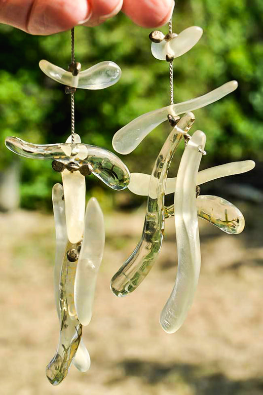 Vintage Artisan Lucite Dangle Earrings • Musical Notes