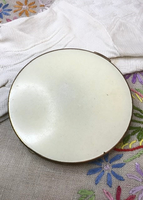 Vintage Pheasant Birds Enamel Stratton Powder Compact