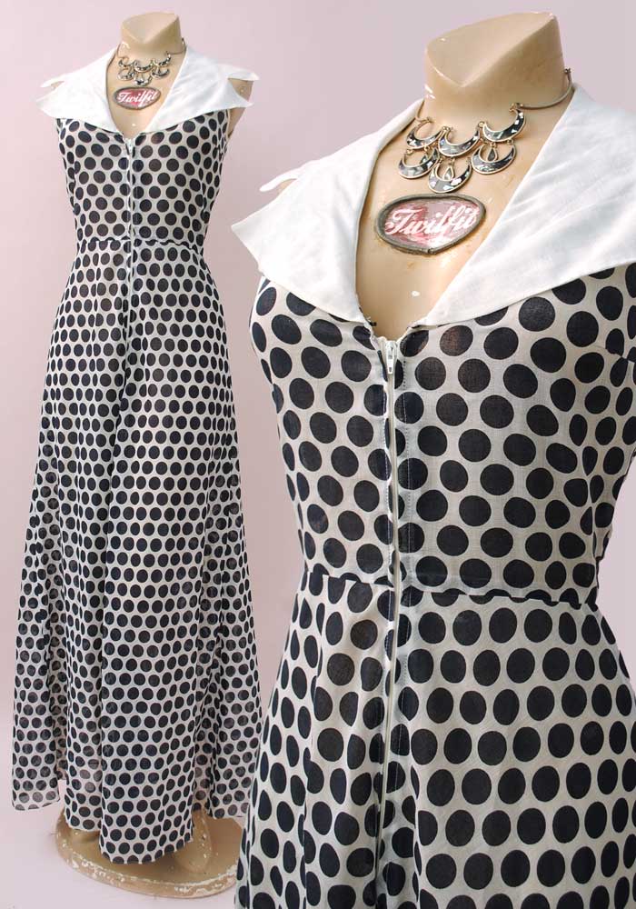 1970s vintage polly peck summer dress