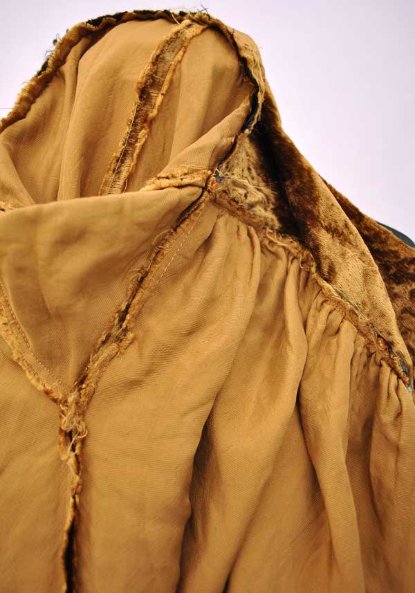 Vintage 60's Caramel Panne Crushed Velvet Smock Top • Boho