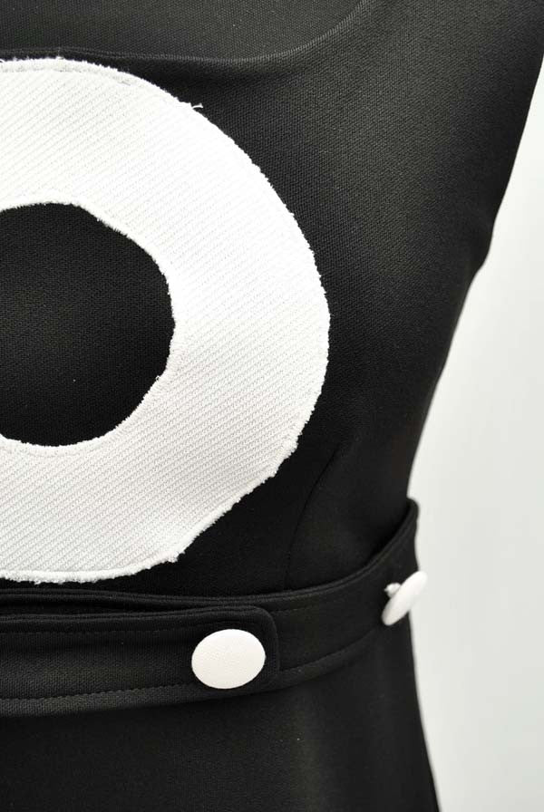 sixties op art monochrome mini dress