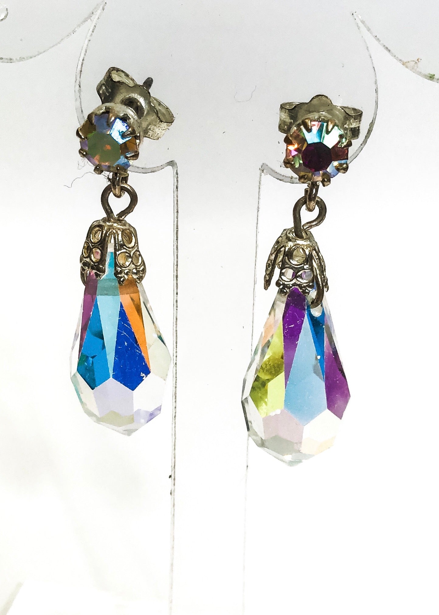 Small crystal hot sale drop earrings