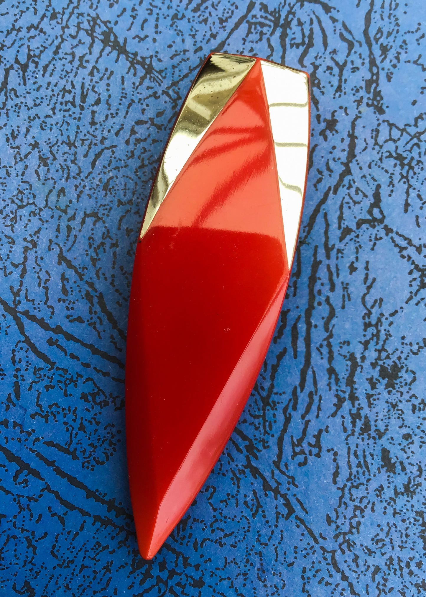 Deco Vintage Red Glass Dress Clip by A.R.