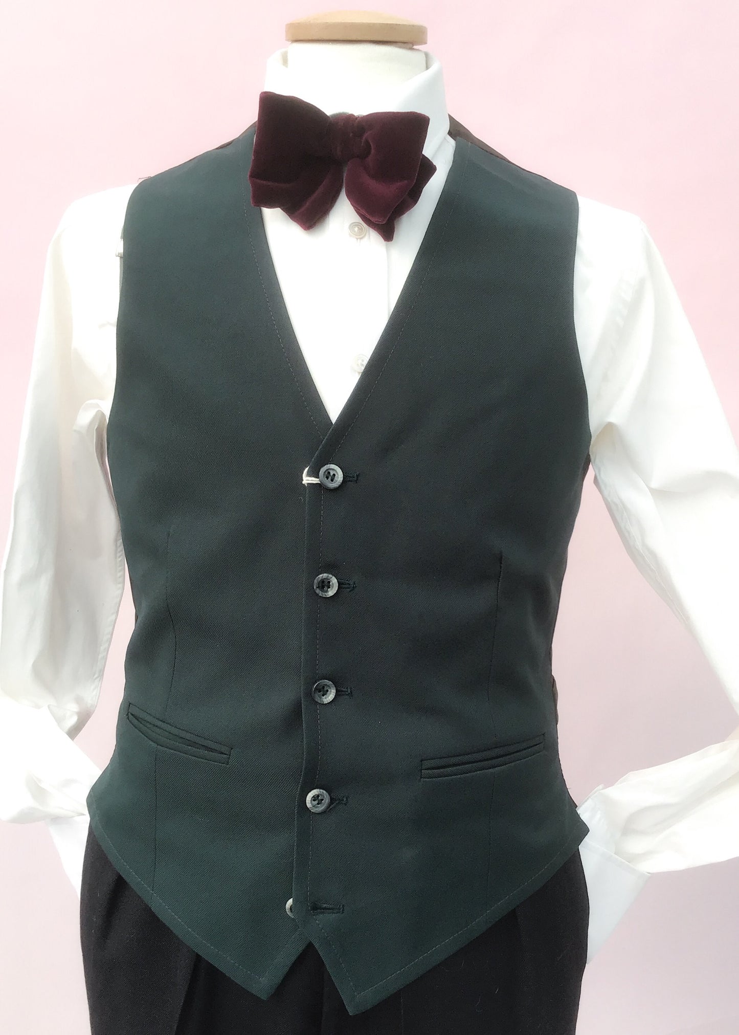1970s Vintage Forest Green Nylon Waistcoat