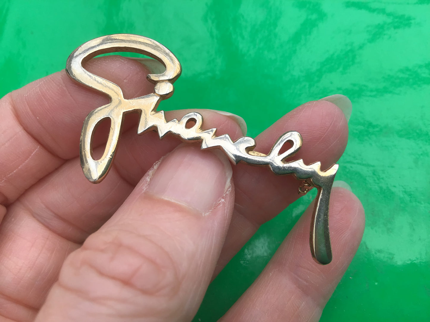 1980s Vintage Givenchy Monogram Brooch