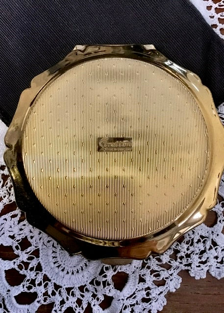 Blue and Silver Enamel Vintage Stratton Powder Compact