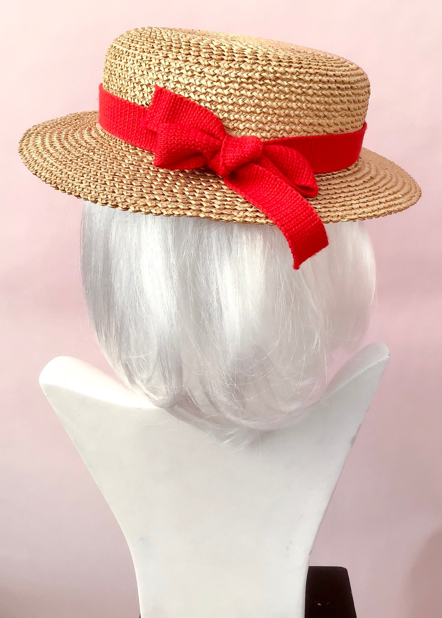 1920s Original Vintage Ridgemont Straw Boater Hat