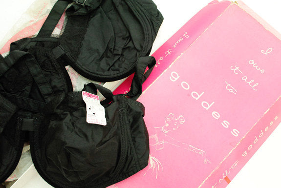 1950s Black Wired Bra Original Deadstock by Goddess