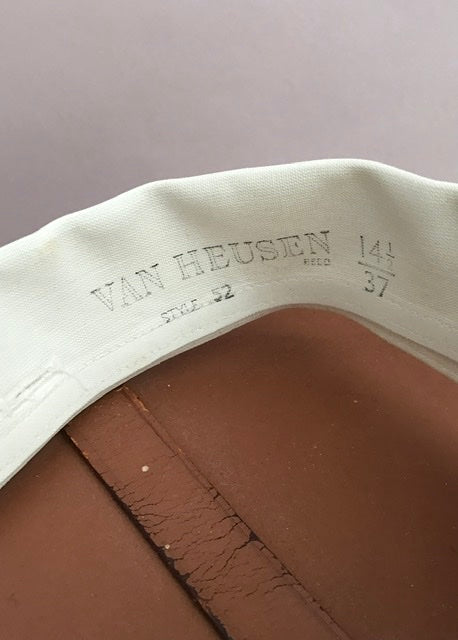 Two Vintage White Van Heusen Semi stiff Collars