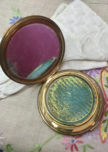 Vintage Pheasant Birds Enamel Stratton Powder Compact