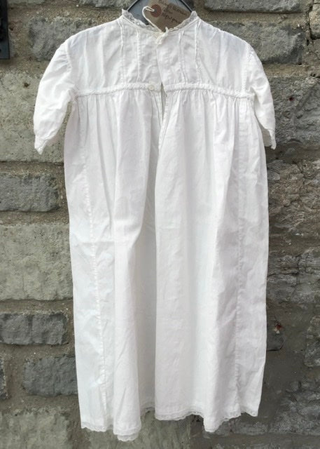 Vintage Baby Christening Gown with Embroidered Detail