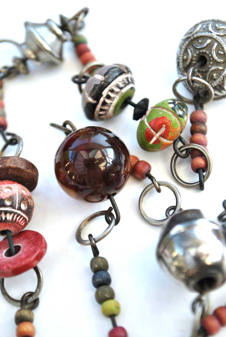 1970s Vintage Trade Beads Necklace Ethnic Tribal Necklace