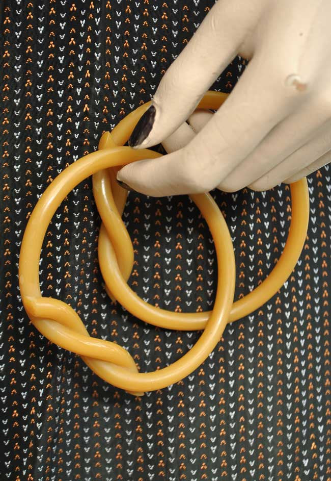 1940s Vintage Butterscotch Galalith Upper Arm Bangles •Bag Handles
