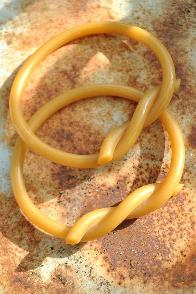 1940s Vintage Butterscotch Galalith Upper Arm Bangles •Bag Handles