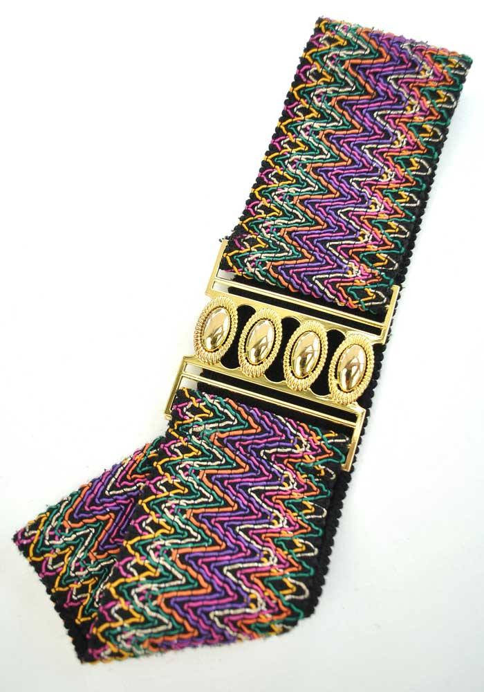 Colourful Retro rockabilly cincher belt
